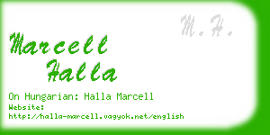 marcell halla business card